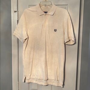 Chaps Short Sleeve Oatmeal Light Tan Polo Shirt